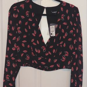 EXPRESS cropped long sleeve